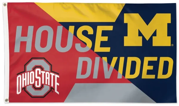 Ohio State vs Michigan 3×5 House Divided Flag - £14.76 GBP