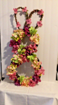 Grapevine Easter Bunny Wreath for front Door, Home Wall Hanger - $26.99