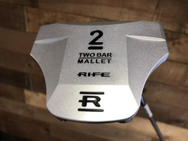 DEMO RH Rife Golf Silver Two Bar Mallet Putter Center Shaft 33 Inches 30... - $195.95
