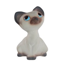 Freeman McFarlin Siamese Kitten Cat Figurine Sitting Matte Blue Eyes - £39.97 GBP