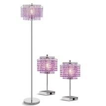 Tables Lamp And Floor Lamp Set, Crystal Table Lamp With Usb Ports+Crystal Floor  - £153.49 GBP