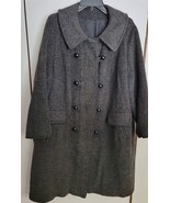 Vintage Womens ILGWU Dark Gray Wool Winter Pea Coat Jacket As-Is - $533.89 MXN