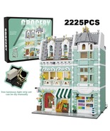 2225PCS Green Grocer City Street View Building Blocks Store Model Shop B... - £72.46 GBP