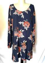 Xhilaration Shift Sundress navy floral Jr XL Short Dress - £9.67 GBP