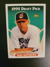 1993 Topps Baseball Card Draft Pick Mike Matthews - £1.58 GBP