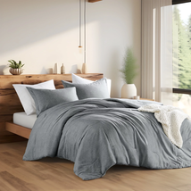 King/Cal-King Comforter Sets Reversible 3 Piece Extra Soft Bedding with Pillow S - £45.82 GBP