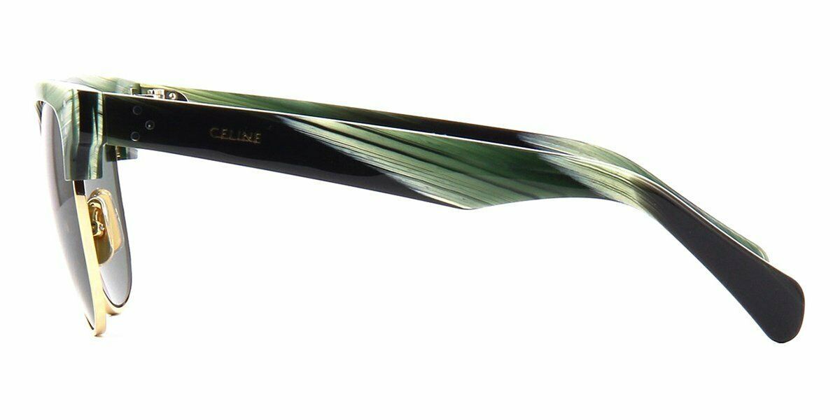 CELINE CL40103U Black and Gold Sunglasses CELINE CL40103U 52A Semi-Rimless Wayfarer Dark Havana and  main image 2