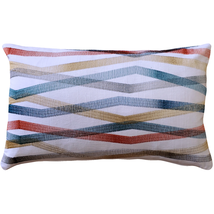 Wandering Lines Ocean Coast Throw Pillow 12x19, Complete with Pillow Insert - £41.92 GBP