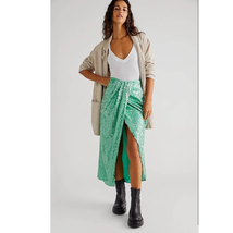New Free People Poets Sequin Sarong Skirt $228 SIZE 4 Green  - £97.46 GBP