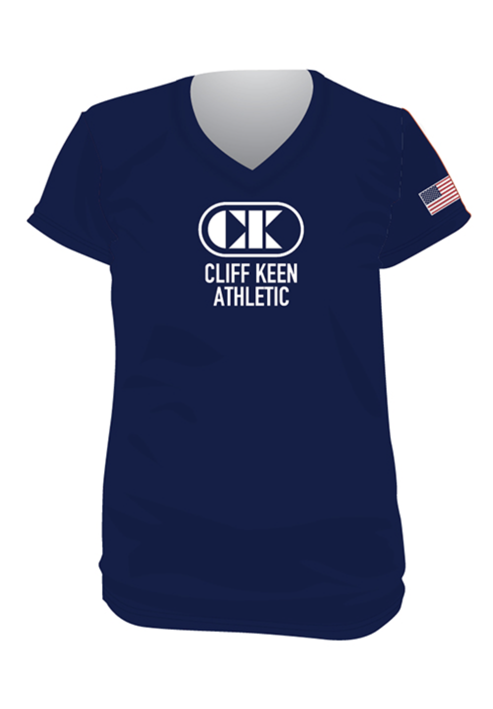 Cliff Keen | SWLSSVCK | Women's Sublimated V-Neck Loose Gear Shirt | Navy - $39.99