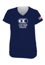 Cliff Keen | SWLSSVCK | Women&#39;s Sublimated V-Neck Loose Gear Shirt | Navy - £31.31 GBP