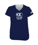 Cliff Keen | SWLSSVCK | Women&#39;s Sublimated V-Neck Loose Gear Shirt | Navy - $39.99