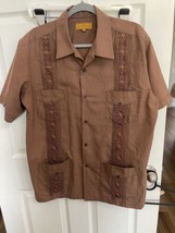 Scorpio USA Short Sleeve Bowling Style Shirt Mens XL Vintage Brown Pintu... - £20.55 GBP