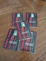 LOT OF 5 Vintage Coke Card 1999 Coca Cola Rewards  Card In Sleeve CARDS - £11.05 GBP