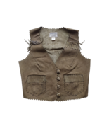 DOUBLE RL SLEEVELESS  WOMENS FRINGED LEATHER VEST WORLDWIDE SHIPPING FAT 3 - $10,462.27 MXN