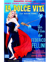 Anita Ekberg in La Dolce vita Sexy Vibrant Artwork Federico Fellini Classic 16x2 - £55.77 GBP