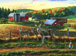 Deer Pheasant Country Harvest Sunny Farm Ceramic Tile Mural Backsplash Medallion - £63.30 GBP+