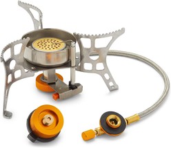 Backpacking Camp Stove With Built-In Ignition System, Portable Design, And - £35.92 GBP