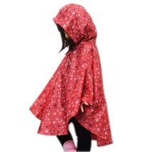 Toddler Rain Wear Cute Baby Rain Jacket Infant Raincoat RED Stars S (80-100 CM)