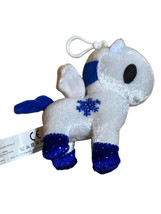 Neon Star Tokidoki Unicorn Frosty Blue &amp; White Plush Clip-On Keychain - £7.79 GBP