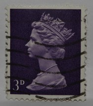 Vintage Stamps British Great Britain England Uk 3 D Elizabeth Stamp X1 B6 - £1.35 GBP