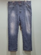 TOMMY HILFIGER Mens Blue  Regular Custom Straight Jeans W36 L32 Measures... - £16.91 GBP