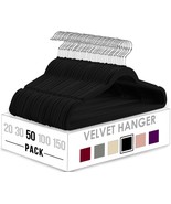 Utopia Home Velvet Hangers 50 Pack Non-Slip Clothes Black Heavy Duty - $35.63