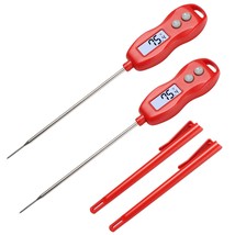 2 Pack Instant Read Digital Meat Thermometer - Magnetic Waterproof Food Cooking  - £23.72 GBP