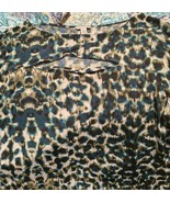 Cato Women’s Leopard Print Tunic Blouse Top 3/4 Sleeve Plus Size XL Gran... - $14.03 CAD