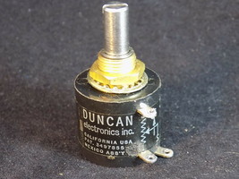 POTENTIOMETER HELIPOT DUNCAN Model 3253 1K 7-83 w/ 1/4&quot; post TESTED - £7.81 GBP