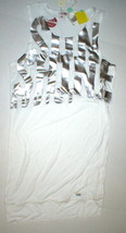 New Womens XS White T Top Silver Sunshine Addict NWT Logo Miss Sixty Collection  - £125.45 GBP