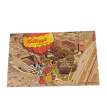 Yogi Bear in Air Balloon Kellogg Cereal Postcard Battle Creek Michigan building - £3.62 GBP