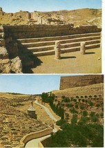 2 Postcards Israel Massada Synagogue Tomb of Abshalom Palphot 1960s Unposted - £3.12 GBP