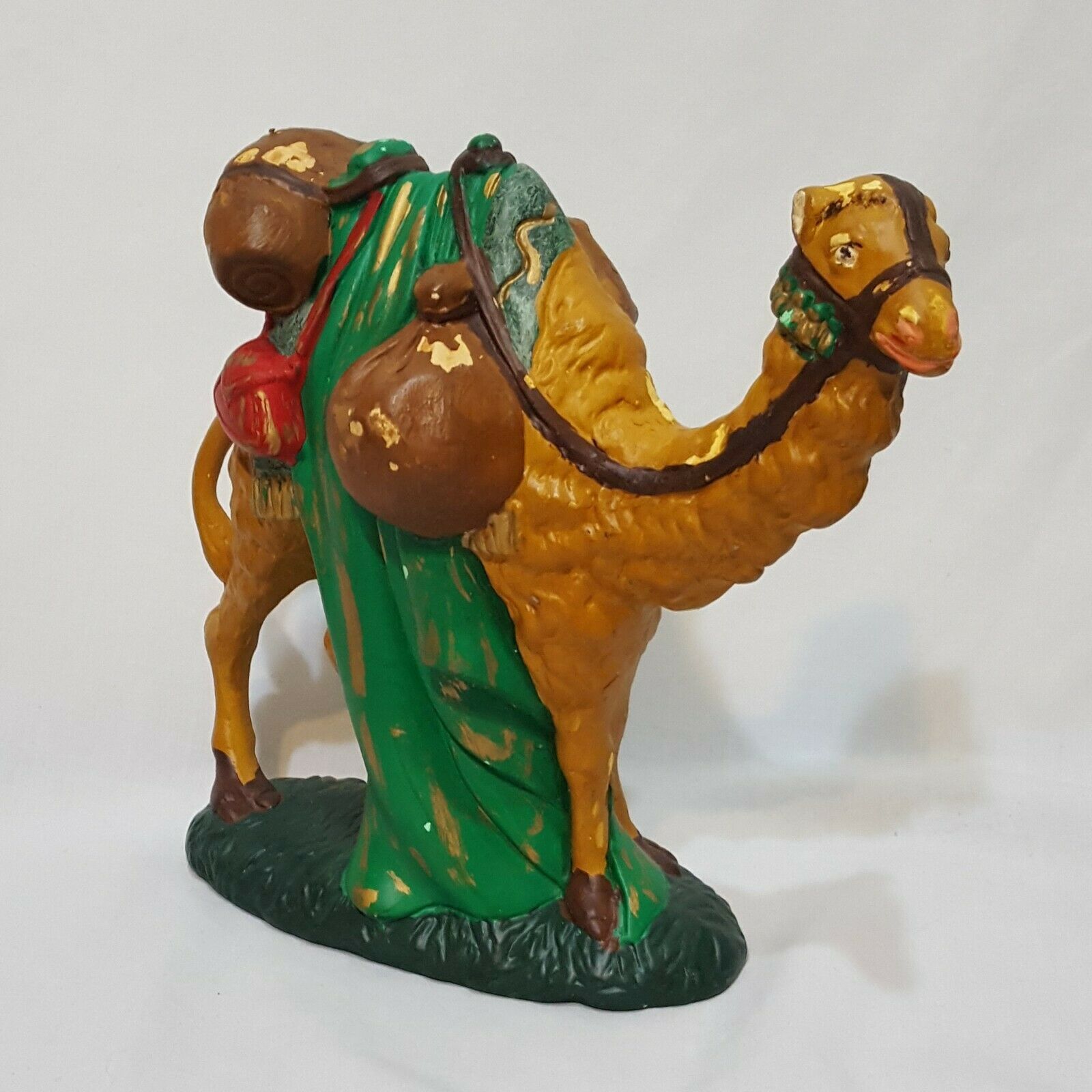 Primary image for Nativity Camel Standing Green Cloth Christmas Hand Painted Atlantic Mold 7"