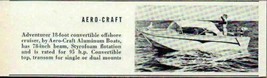 1960 Magazine Photo Aero-Craft 18&#39; Aluminum Convertible Offshore Cruiser... - $8.60