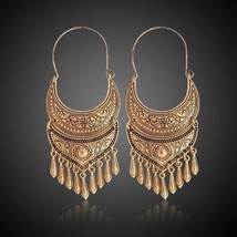 QIHE JEWELRY Ancient Silver Gold Color Tibetan Earring Boho Dangle Charm Stateme - £7.34 GBP