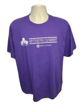 Suny UAlbany University at Albany Stripe Casey Adult Purple XL TShirt - £15.65 GBP