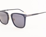 Tom Ford HUDSON 949 01A Shiny Black Gold / Gray Sunglasses TF949 01A 55mm - $227.05