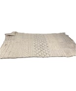 Vintage Warm Beige Knit Blanket Throw - 60x50” - €12,62 EUR