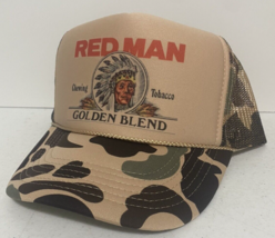 Vintage Red Man Trucker Hat Summer Hat Redman Golden Blend Camo SnapBack... - $17.59