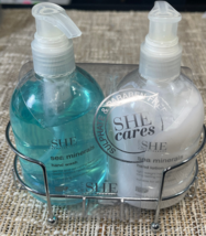 Om She Aromatherapy Sea Minerals Hand Wash Soap &amp; Lotion Set 10.1 oz Each - £39.52 GBP