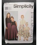 Simplicity Sewing Pattern 9018 Sz K-5 Jessica McClintock Girls Dress VTG... - $15.98