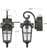 Zeyu Outdoor Wall Lantern W/ Built-in GFCI Outlet 17&quot; Farmhouse Exterior... - $74.99