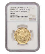 1787 Brasher Doubloon NGC MS69 (2014 Private Issue, &quot;EB&quot; on Wing, .9999 ... - £3,380.02 GBP