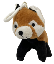 Family and Novotel Mini Plush Fox Backpack Clip Brown Black White 5 inches - $10.87