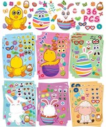 Fun Little Toys 36 Sheets Easter Stickers Easter DIY Make Your Own Egg B... - £15.69 GBP