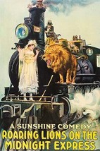 Roaring Lion on the Midnight Express - Art Print - £17.22 GBP+