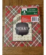 Christmas House Various Gift Boxes 8.2&quot; x 6.9&quot; x 3&quot; 1ea 4 Pc Pkg,-New-SH... - $8.79