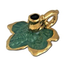 Grape Vine Design Handmade Gilded Details Leaf Shape Porcelaine Candle H... - $8.00