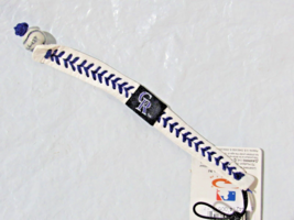 White Colorado Rockies w/Blue Stitching Team Baseball Seam Bracelet Gamewear - £15.81 GBP